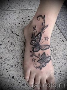мехенди на ноге бабочка - варианты временной тату хной от 05082016 3130 tatufoto.ru
