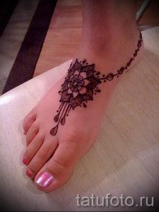 мехенди на ноге браслет - варианты временной тату хной от 05082016 1132 tatufoto.ru