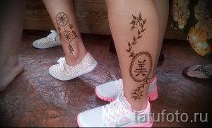 мехенди на ноге ловец снов - варианты временной тату хной от 05082016 10149 tatufoto.ru