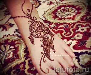 мехенди на ноге ловец снов - варианты временной тату хной от 05082016 1140 tatufoto.ru