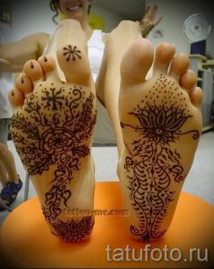 мехенди на ноге лотос - варианты временной тату хной от 05082016 2151 tatufoto.ru