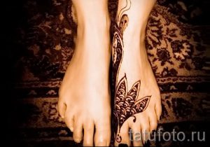 мехенди на ноге лотос - варианты временной тату хной от 05082016 3152 tatufoto.ru