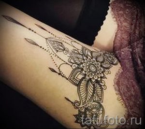 мехенди на ноге подвязка - варианты временной тату хной от 05082016 10178 tatufoto.ru