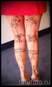 мехенди на ноге подвязка - варианты временной тату хной от 05082016 17185 tatufoto.ru