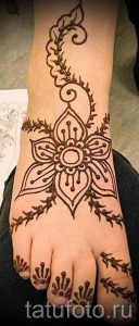 мехенди на ноге цветы - варианты временной тату хной от 05082016 1189 tatufoto.ru