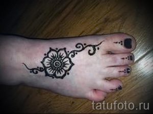 мехенди на ноге цветы - варианты временной тату хной от 05082016 2190 tatufoto.ru