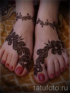мехенди на ноге эскизы - варианты временной тату хной от 05082016 2205 tatufoto.ru