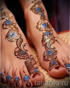 мехенди на ноге эскизы - варианты временной тату хной от 05082016 7210 tatufoto.ru
