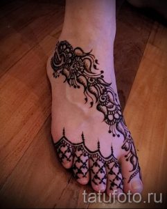 мехенди на ноге эскизы - варианты временной тату хной от 05082016 9212 tatufoto.ru