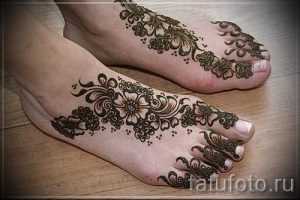 мехенди на пальцах ног - варианты временной тату хной от 05082016 11228 tatufoto.ru