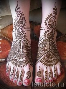 мехенди на пальцах ног - варианты временной тату хной от 05082016 1218 tatufoto.ru