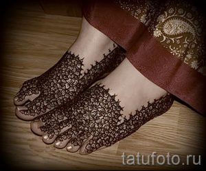 мехенди на пальцах ног - варианты временной тату хной от 05082016 12229 tatufoto.ru