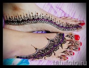 мехенди на пальцах ног - варианты временной тату хной от 05082016 123231 tatufoto.ru