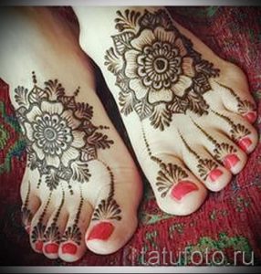 мехенди на пальцах ног - варианты временной тату хной от 05082016 3220 tatufoto.ru