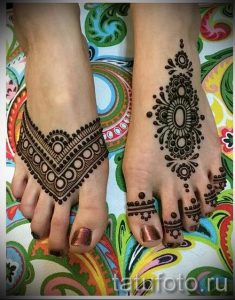 мехенди на пальцах ног - варианты временной тату хной от 05082016 5222 tatufoto.ru