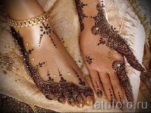 мехенди на пальцах ног - варианты временной тату хной от 05082016 6223 tatufoto.ru