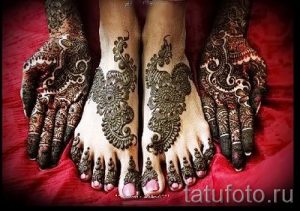 мехенди на пальцах ног - варианты временной тату хной от 05082016 9226 tatufoto.ru