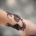 мехенди на руке браслет - фото временной тату хной 9262 tatufoto.ru