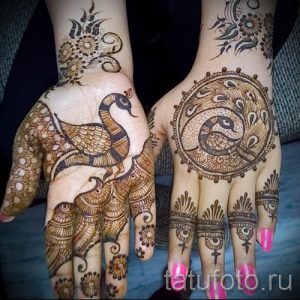 мехенди на руке глаз - фото временной тату хной 3283 tatufoto.ru