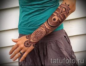 мехенди на руке для мужчин - фото временной тату хной 5304 tatufoto.ru