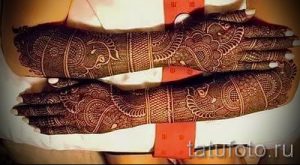 мехенди на руке до локтя - фото временной тату хной 1314 tatufoto.ru