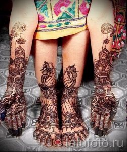 мехенди на руке и ноге - варианты временной тату хной от 05082016 5236 tatufoto.ru