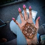 мехенди на руке мандала - фото временной тату хной 7383 tatufoto.ru
