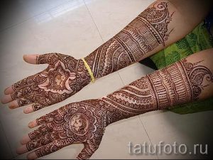 мехенди на руке на свадьбу - фото временной тату хной 1387 tatufoto.ru