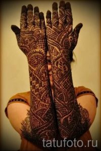 мехенди на руке на свадьбу - фото временной тату хной 4390 tatufoto.ru