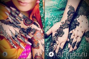 мехенди на руке черной хной - фото временной тату хной 1451 tatufoto.ru