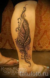 мехенди перо на ноге - варианты временной тату хной от 05082016 1237 tatufoto.ru