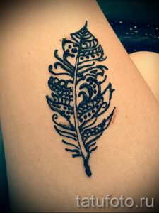 мехенди перо на ноге - варианты временной тату хной от 05082016 5241 tatufoto.ru