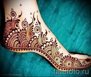 мехенди перо на ноге - варианты временной тату хной от 05082016 8244 tatufoto.ru