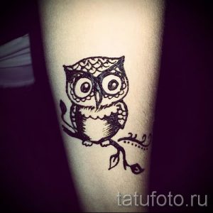 мехенди сова на ноге - варианты временной тату хной от 05082016 5249 tatufoto.ru
