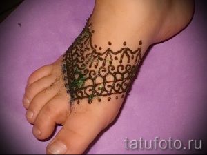 рисунки хной на ноге легкие - варианты временной тату хной от 05082016 1250 tatufoto.ru