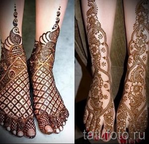 рисунок хной на ноге фото узоры - варианты временной тату хной от 05082016 10272 tatufoto.ru
