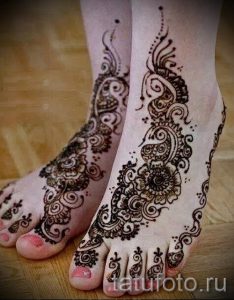 рисунок хной на ноге фото узоры - варианты временной тату хной от 05082016 2265 tatufoto.ru