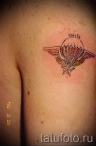 тату вдв купол парашюта - фото пример татуировки 12168 tatufoto.ru