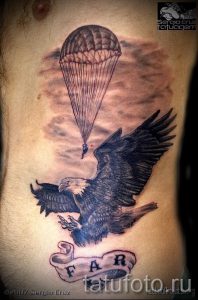 тату вдв купол парашюта - фото пример татуировки 16172 tatufoto.ru