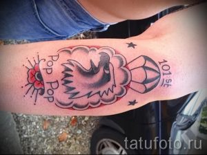 тату вдв купол парашюта - фото пример татуировки 17173 tatufoto.ru