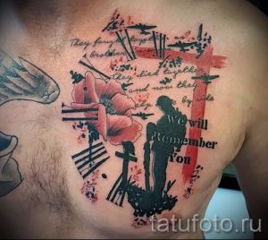 тату вдв на груди - фото пример татуировки 5184 tatufoto.ru