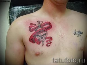 тату вдв на груди - фото пример татуировки 6185 tatufoto.ru