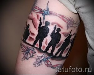 тату вдв на руке - фото пример татуировки 5203 tatufoto.ru