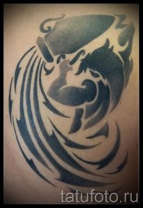 тату водолей - классное фото - пример готовой татуировки от 01082016 6086 tatufoto.ru