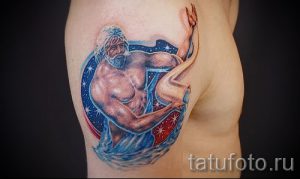тату водолей - классное фото - пример готовой татуировки от 01082016108 tatufoto.ru