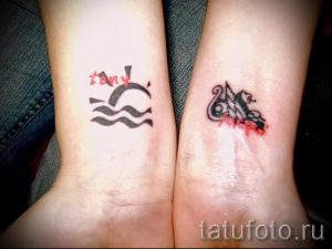 тату водолей на запястье - фото - пример готовой татуировки от 01082016 3124 tatufoto.ru