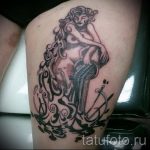 тату водолей на ноге - фото - пример готовой татуировки от 01082016 5130 tatufoto.ru