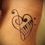 тату музыкальные ноты - фото готовой татуировки от 02082016 2080 tatufoto.ru