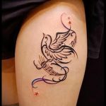 тату ноты и птицы - фото готовой татуировки от 02082016 2100 tatufoto.ru