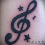 тату ноты на запястье - фото готовой татуировки от 02082016 13127 tatufoto.ru
